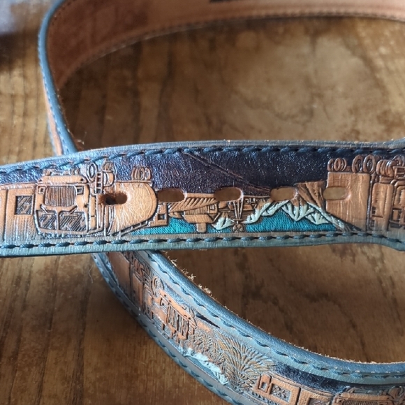 Brazos Joe Belt CO Trucker Rustic Leather Belt 41-44" 58774 Unique Gift - Picture 8 of 10